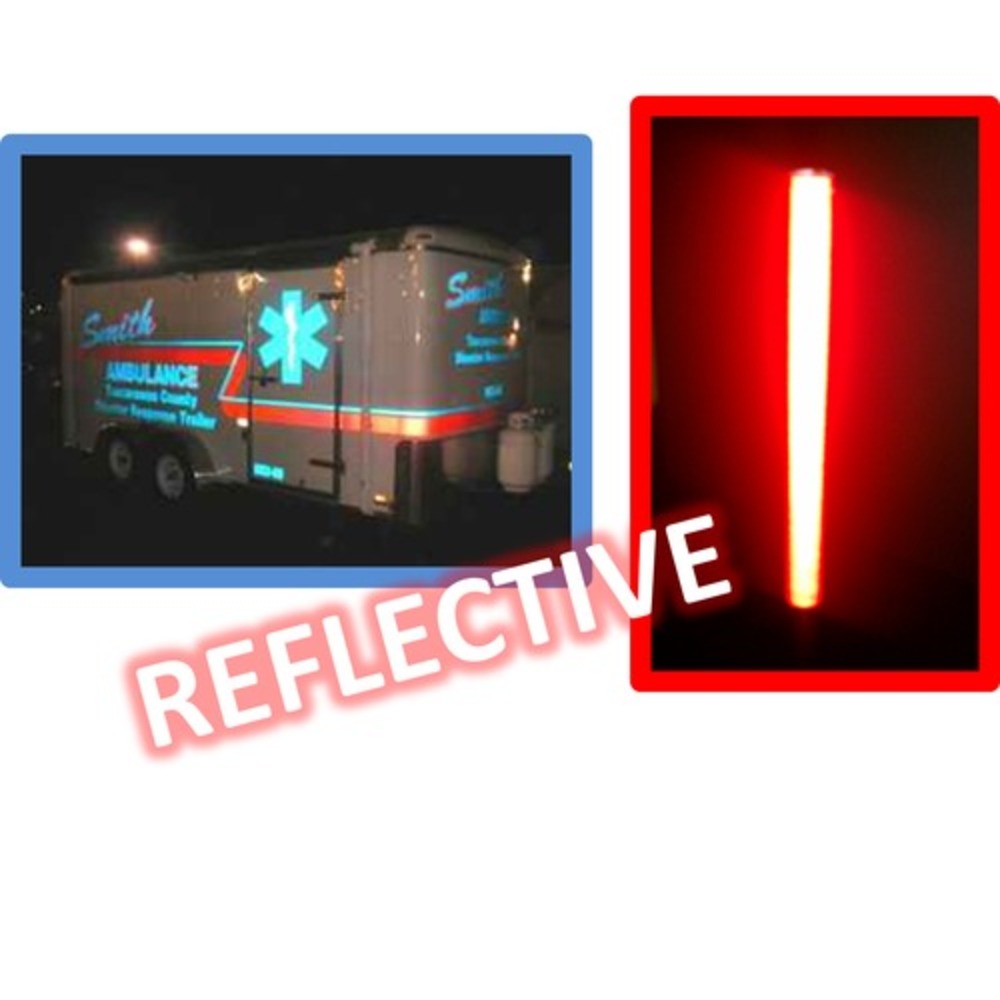 3M RED Diamond Grade Reflective Vinyl Adhesive Cutter Sign 15" x 36" lots‎